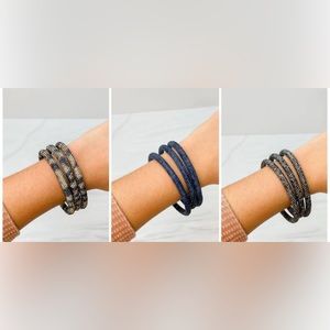 NEW Pave Rhinestone Bangle Set